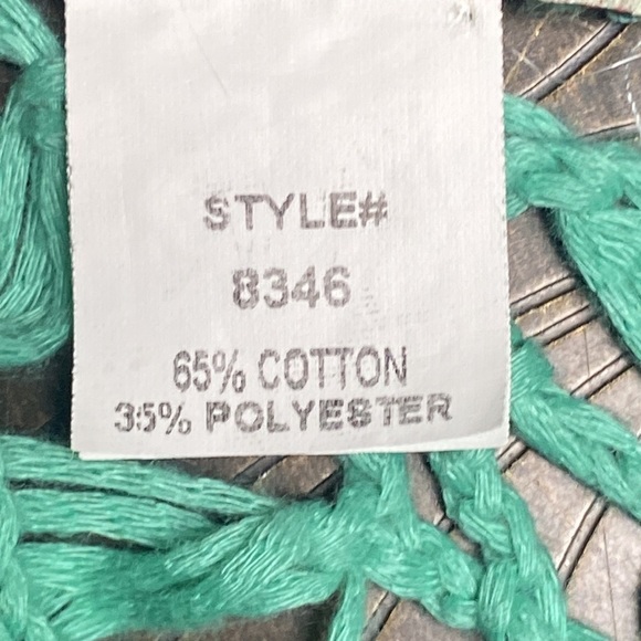 Vivid Importers of NY Cotton Polyester Blend Crochet Tunic Blouse Size S - Picture 8 of 9